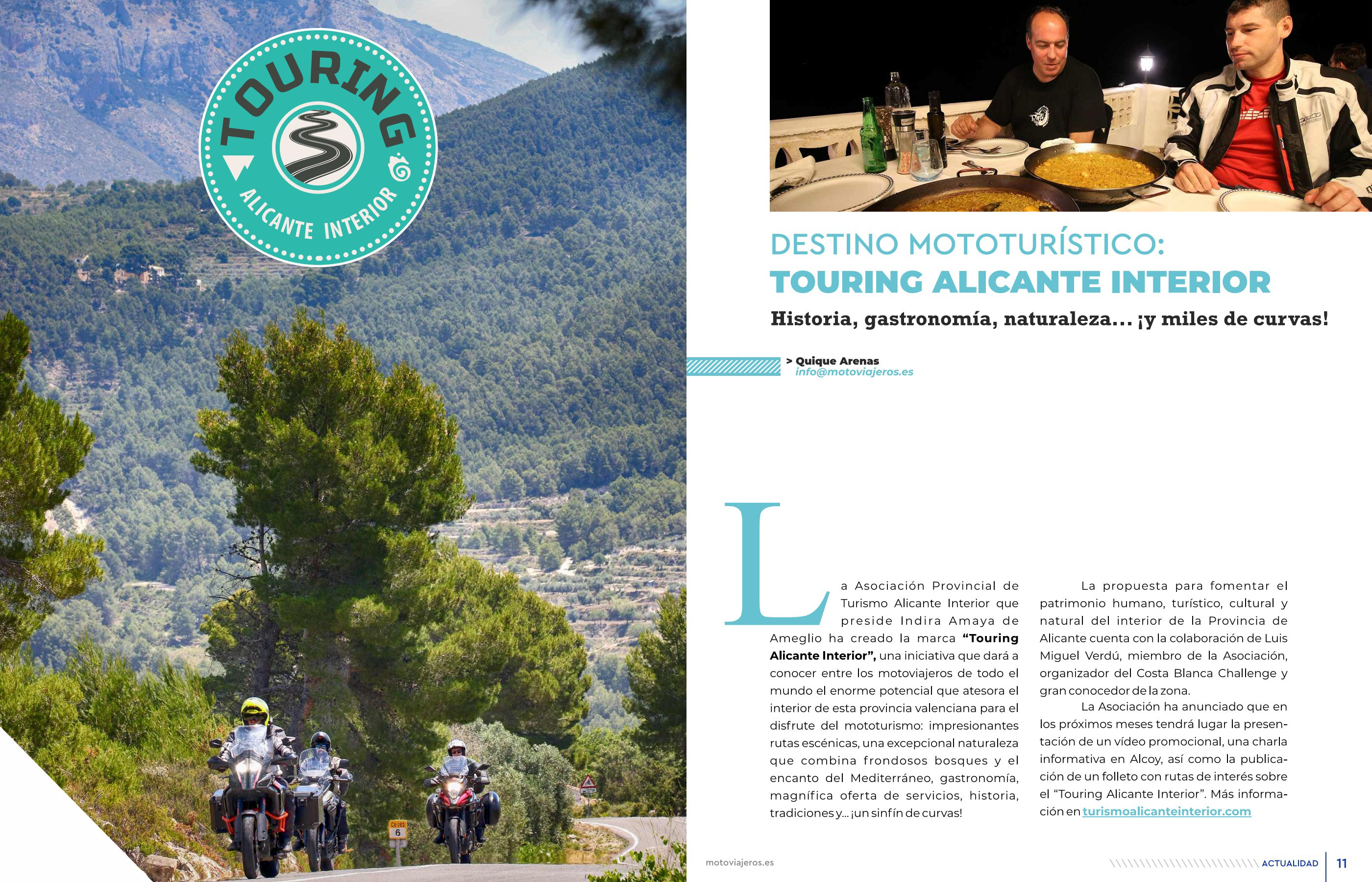 Reportaje publicado en Mototurismo