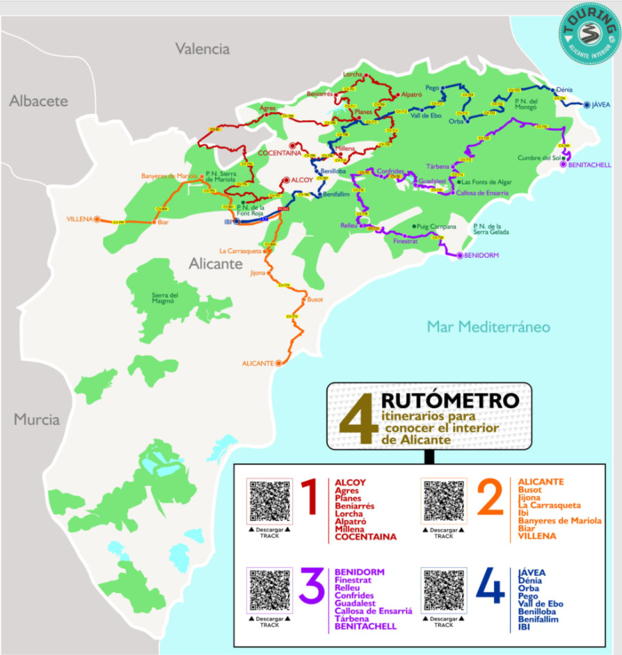 Touring Alicante Interior, recorrer y descubrir la provincia sobre dos ruedas motorizadas